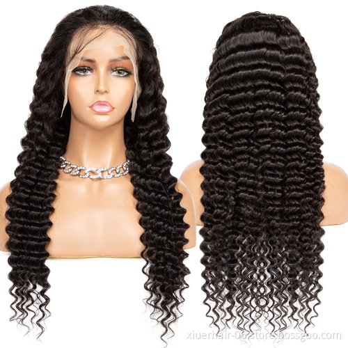 13X4 Transparent Lace Frontal Wig With Baby Hair For Black Women Vendors 100% Virgin Brazilian Hair Hd Lace Front Human Hair Wig